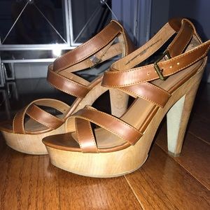 Mossimo Brown Leather Heels